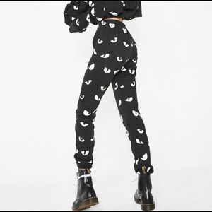 Wildfox Couture EVIL EYES joggers sweatpants cats